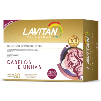 Lavitan cabelos e unhas 30cps