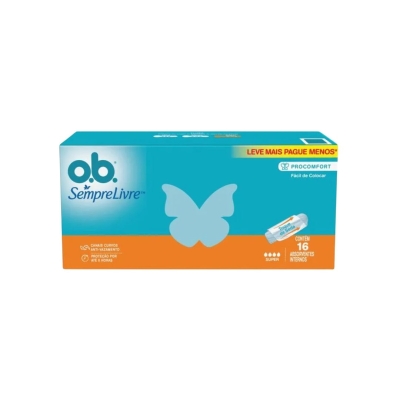 Absorvente Interno O.B. ProComfort Super Caixa 16 Unidades