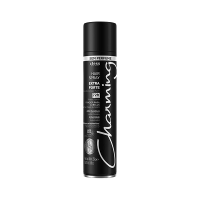 Charming Black Hair Extra Forte 400ml - 1 Uni - Fixador de Cabelo Extra Forte Sem Perfume