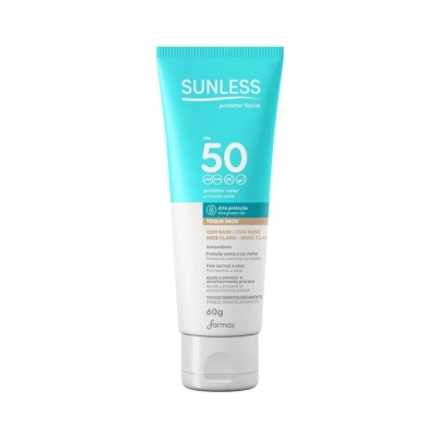 Protetor Solar Facial Sunless FPS 50 Sem Cor 60g - Proteção Antioxidante e Efeito Matte