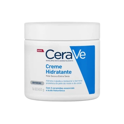 CeraVe Creme Hidratante Corporal para Pele Seca e Extra Seca – Pote 454g