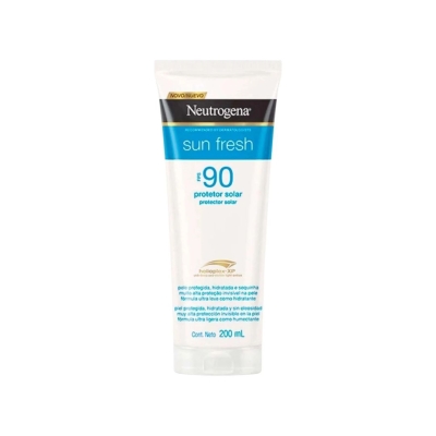 Protetor Solar Neutrogena Sun Fresh FPS 90 – Loção Corporal – Frasco 200 ml