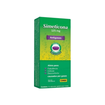 Simeticona 125mg 10 Cápsulas Gelatinosas União Química