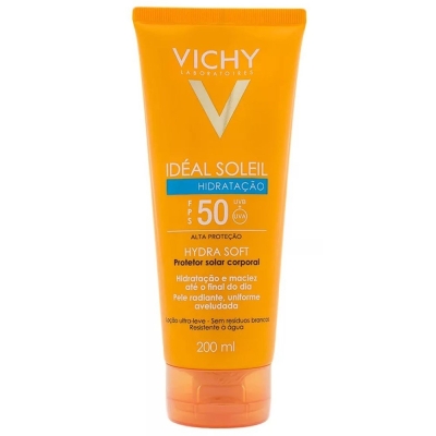 Vichy Idéal Soleil Hydrasoft – Protetor Solar Corporal – FPS 50 – Loção 200 ml
