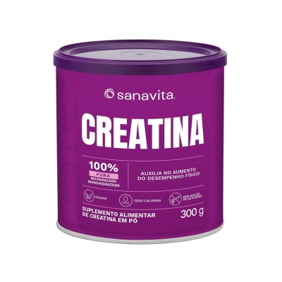 Creatina Sanavita 100% Pura Micronizada Monohidratada 300 g