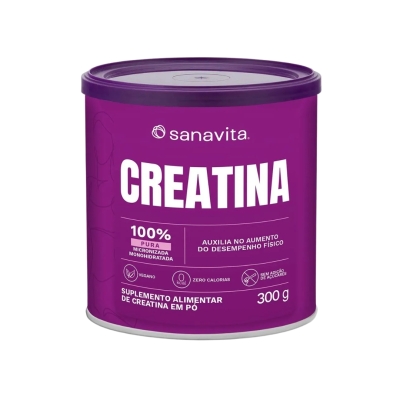 Creatina Sanavita 100% Pura Micronizada Monohidratada 300 g