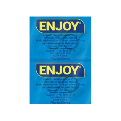 Enjoy 4 Comprimidos - Analgésico, Anti-histamínico e Antiácido