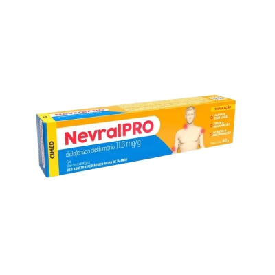 NevralPRO Gel – Diclofenaco Dietilamônio 11,6 mg/g – Bisnaga 60 g