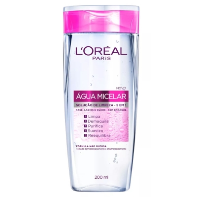 Água Micelar L`Oréal Paris Solução de Limpeza 200ml 
