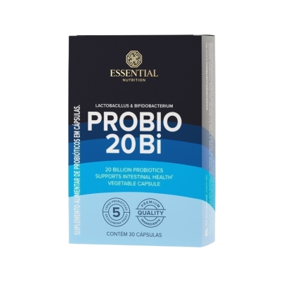 Probio 20Bi Essential Nutrition – Suplemento Probiótico – 30 Cápsulas