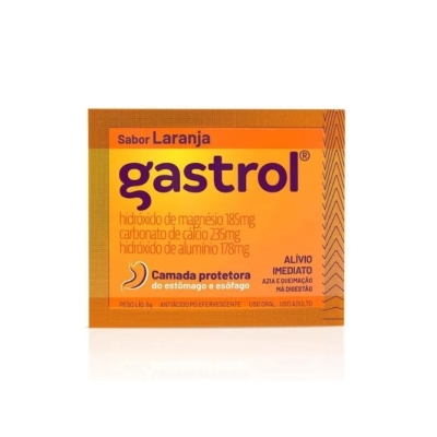 Antiácido Gastrol Pó Efervescente Sabor Laranja Sachê 5g
