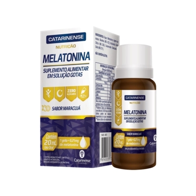 Melatonina Catarinense Nutrição Sabor Maracujá 0,21 mg – Suplemento Alimentar em Gotas 20 ml