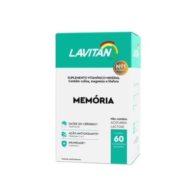 Lavitan Memo Neuro – Suplemento Alimentar – 60 Comprimidos Revestidos