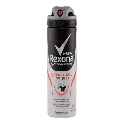 Desodorante Aerosol Rexona Masculino Antibacterial Invisible150ml