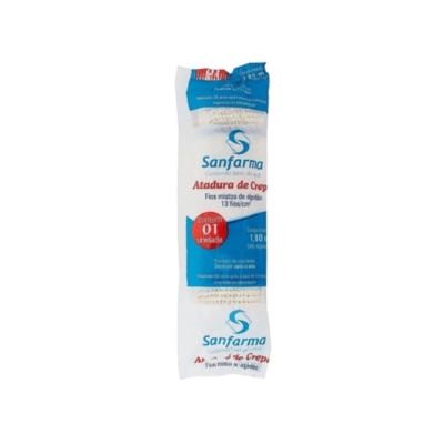 Atadura Crepe Sanfarma 10cm x 1,80m 1 Unidade 