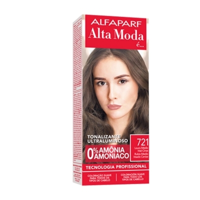 Tonalizante Alta Moda 7.21 Louro Médio Irisé Cinza 120g