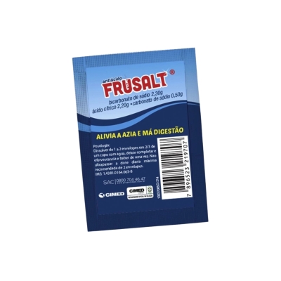 Frusalt Efervescente – Pó Efervescente para Alívio de Azia e Má Digestão – Envelope 5g – Cimed