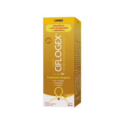 Ciflogex Spray 30 mL – Sabor Mel – Colutório Bucal