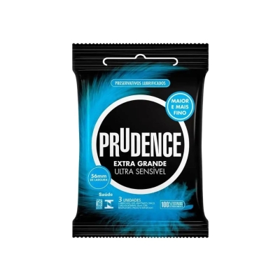 Preservativo Prudence Extra Grande Ultra Sensível – Pacote com 3 unidades
