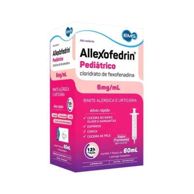 Allexofedrin Pediátrico Suspensão Oral 6mg/mL 60mL - Tratamento de Alergias em Crianças