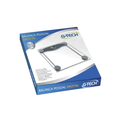 Balança Digital Glass 10 G-Tech – Plataforma em Vidro Temperado – Capacidade até 180 kg