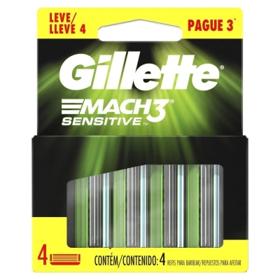 Carga Gillette Mach3 Sensitive Leve 4 Pague 3