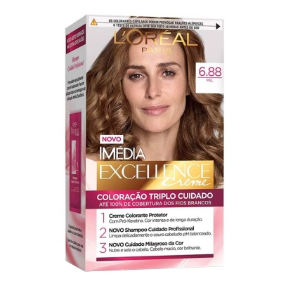 Tintura Imédia Excellence Creme N° 6.88 Mel Tabaco