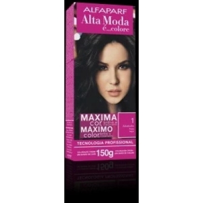 Tintura Alta Moda Colore Jabuticaba 1 Preto - Coloração Permanente 150g