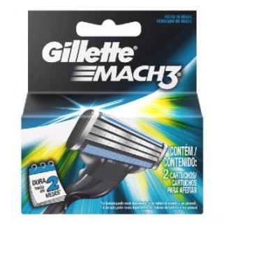 Carga Gillette Mach3 2 Unidades – Carga de Lâminas Mach3