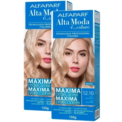 Kit Tintura Alta Moda 12.00 Louro Platina 150g