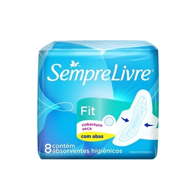 Absorvente Sempre Livre Adapt Fit Seca C/Abas 8un