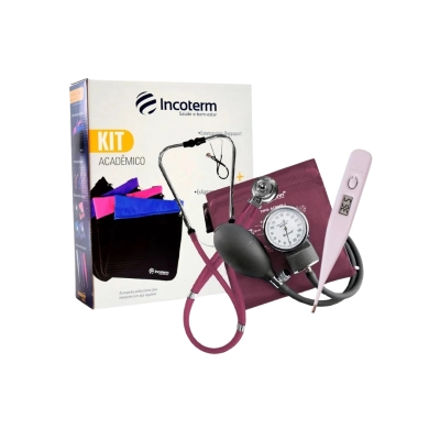 Kit Acadêmico Incoterm KA100 Bordô – Conjunto Básico para Diagnósticos Clínicos