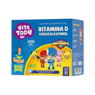 VITAMINA D VITATOON LUCCAS NETO MARACUJÁ 30 GOMAS
