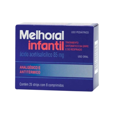 Melhoral Infantil 85mg – Analgésico e Antipirético – Blíster com 8 Comprimidos