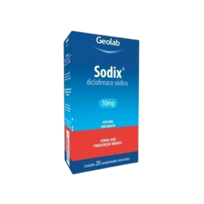 Sodix Diclofenaco Sódico 50mg 20 Comprimidos Revestidos