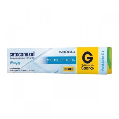 Cetoconazol 20mg/g Creme Dermatológico 30g