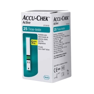 Tiras Reagentes Accu-Chek Active Roche 25 Unidades