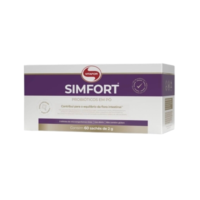 Simfort Probiótico em Pó Vitafor – Caixa com 60 Sachês de 2 g