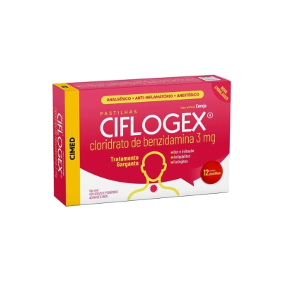 Ciflogex Cereja 3mg 12 Pastilhas