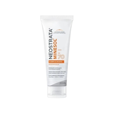 Neostrata Minesol Corpo e Rosto – Protetor Solar Antioxidante – FPS 70 – Bisnaga 200 ml