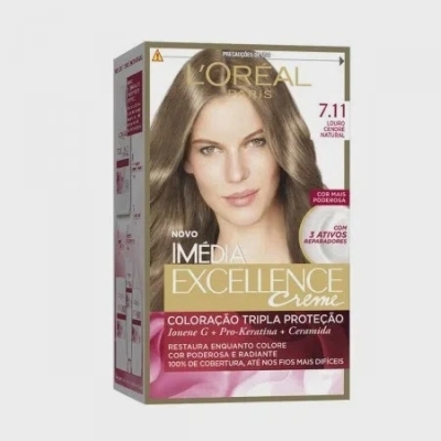 Tintura Imédia Excellence Creme N° 7.11 Louro Cendre Natural