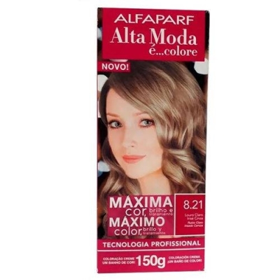 Tonalizante Alta Moda 8.21 Louro Claro Irisé Cinza 150g
