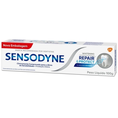 Creme Dental Sensodyne Repair e Protect Whitening 100g