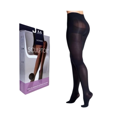 Meia Calça Anticelulite Adulto – Nude/Preta – Tamanho GG