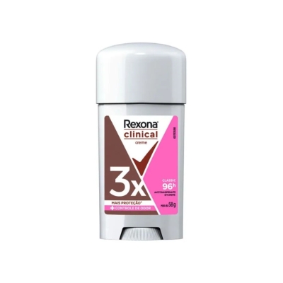Desodorante em Creme Rexona Clinical Classic 96h 58g 