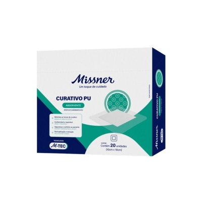 Curativo de pu absorvente missner 10x10cm 1un