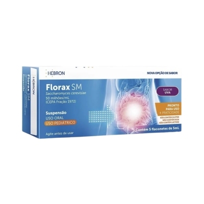 lorax SM Pediátrico Sabor Uva – Probiótico – 5 Flaconetes de 5 mL