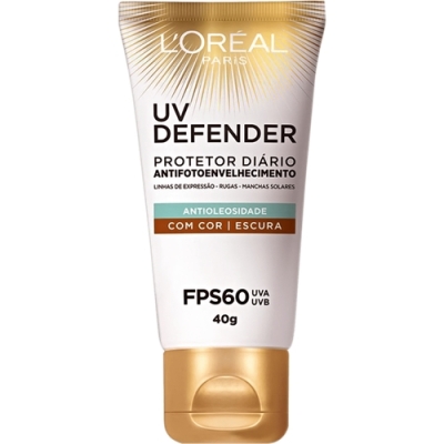 Prot.sol.loreal uv defender cor escura fps60 40gr