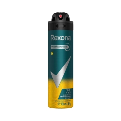 Desodorante Antitranspirante Aerosol Rexona Men V8 150ml - Proteção por 72 Horas com Fragrância Masc