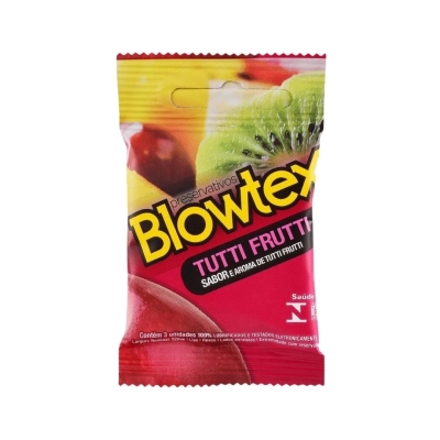 Preservativo Blowtex Tutti-Frutti – Pacote com 3 unidades